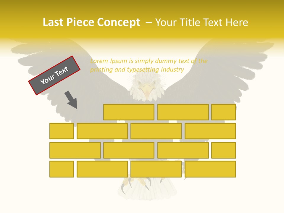 A Bald Eagle With Wings Spread Out PowerPoint Template