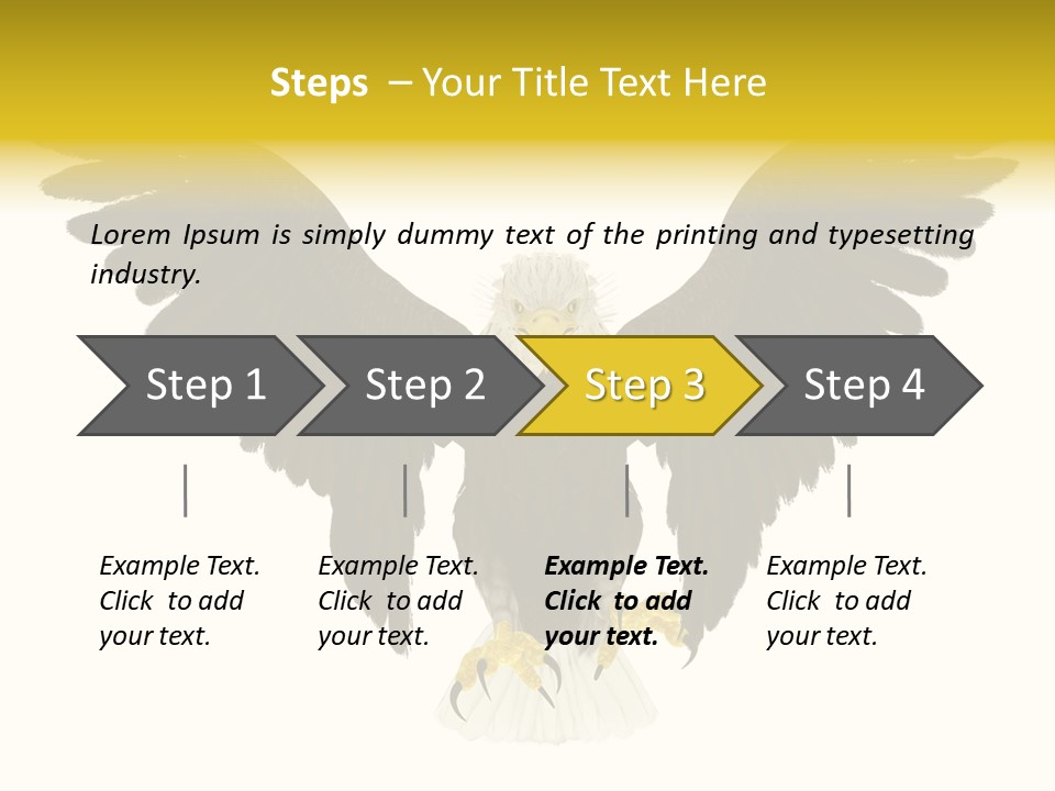 A Bald Eagle With Wings Spread Out PowerPoint Template