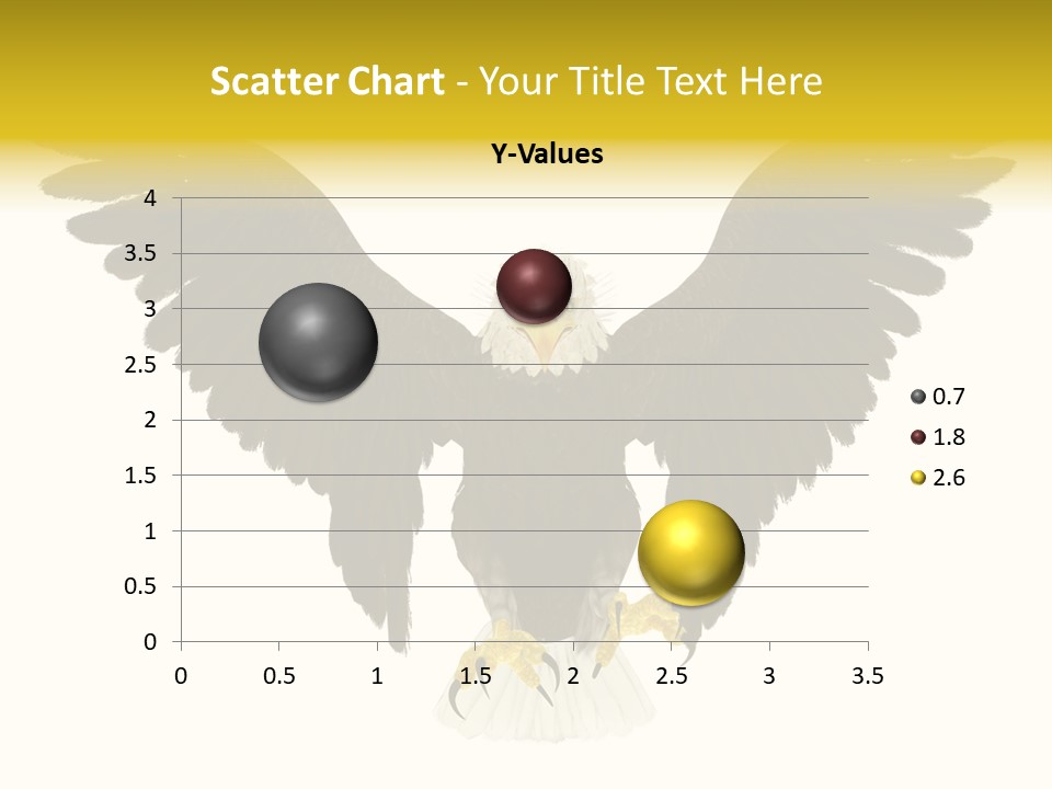 A Bald Eagle With Wings Spread Out PowerPoint Template
