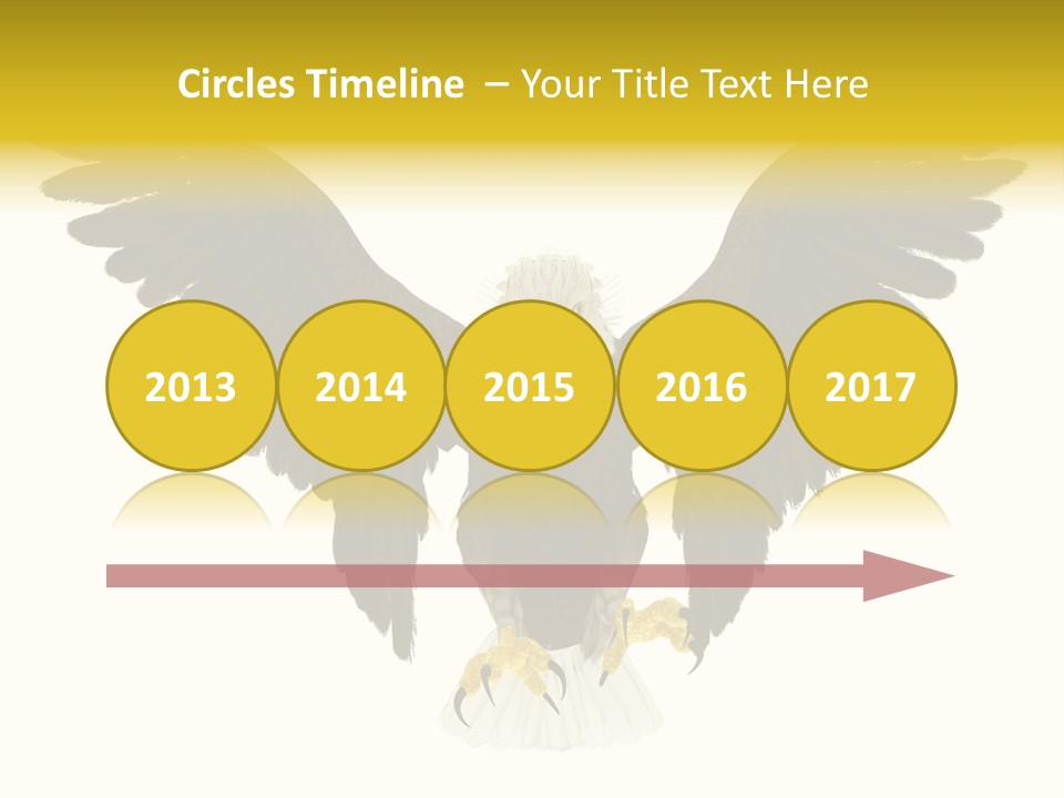 A Bald Eagle With Wings Spread Out PowerPoint Template