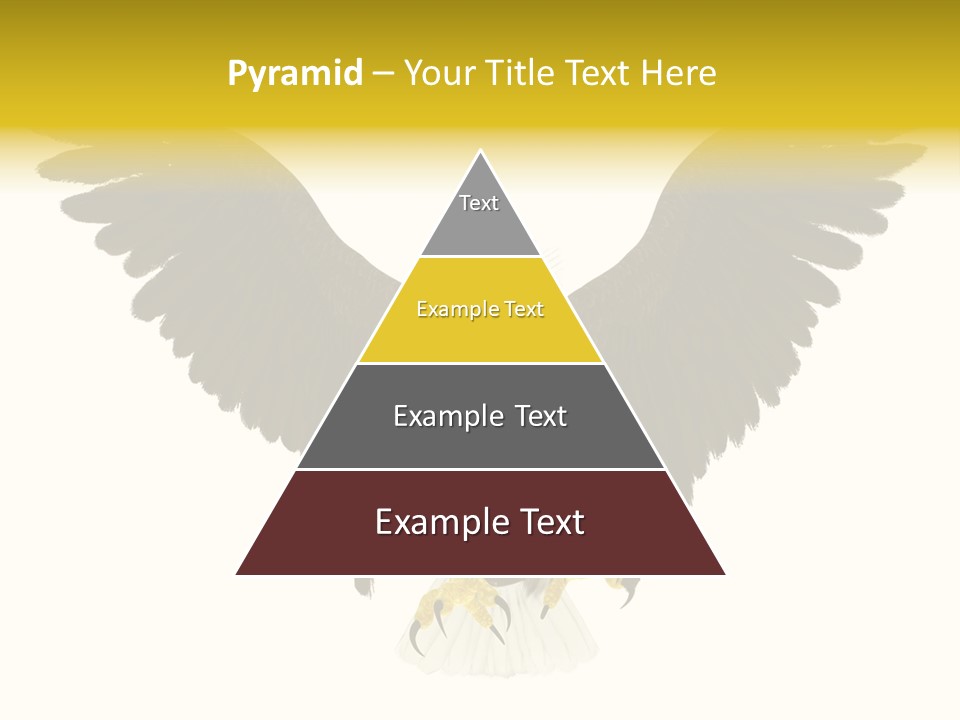 A Bald Eagle With Wings Spread Out PowerPoint Template