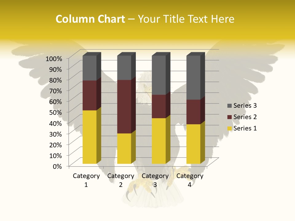 A Bald Eagle With Wings Spread Out PowerPoint Template