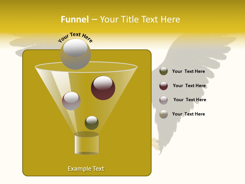 A Bald Eagle With Wings Spread Out PowerPoint Template