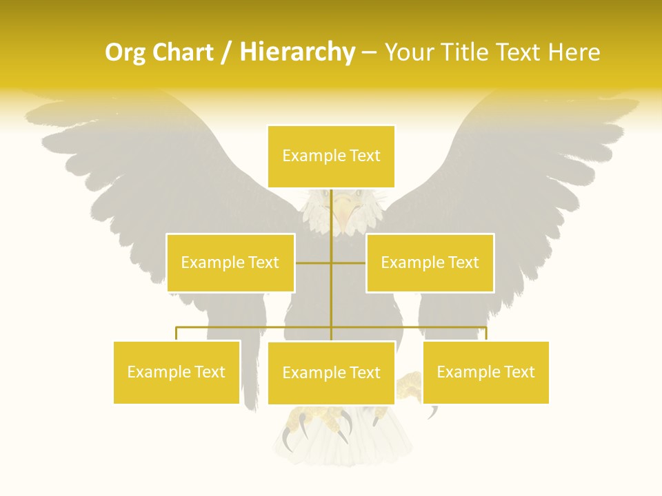 A Bald Eagle With Wings Spread Out PowerPoint Template