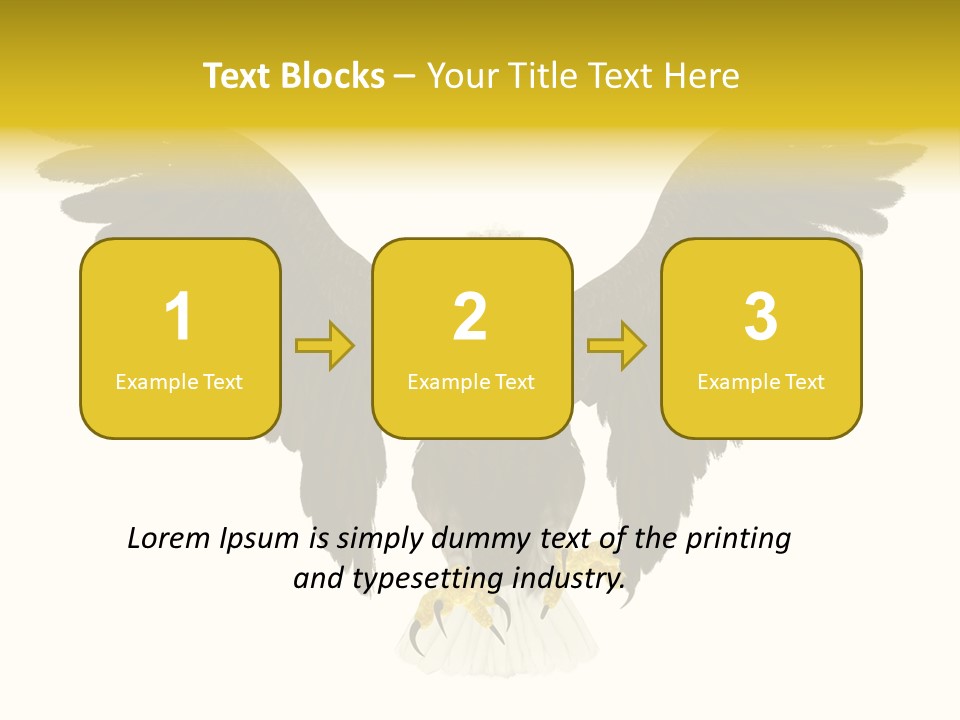 A Bald Eagle With Wings Spread Out PowerPoint Template
