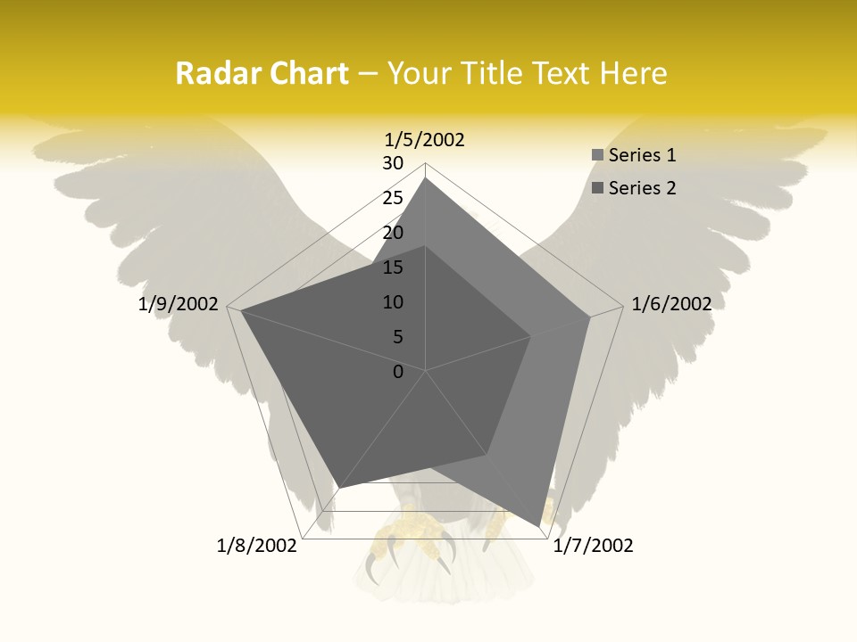 A Bald Eagle With Wings Spread Out PowerPoint Template