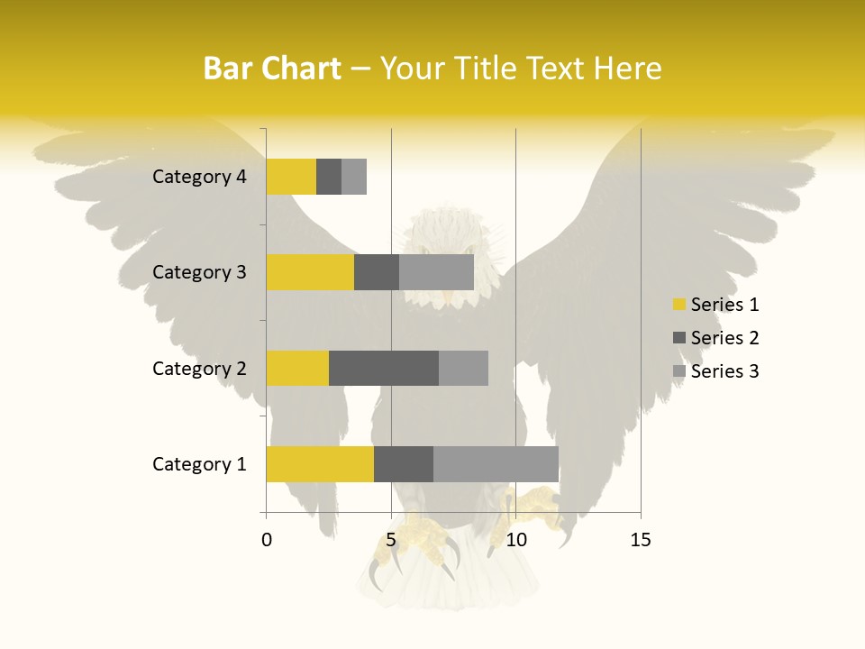 A Bald Eagle With Wings Spread Out PowerPoint Template