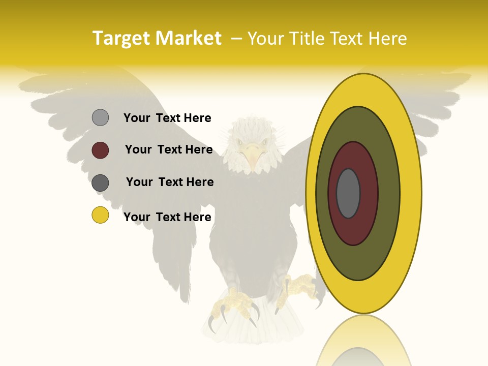 A Bald Eagle With Wings Spread Out PowerPoint Template