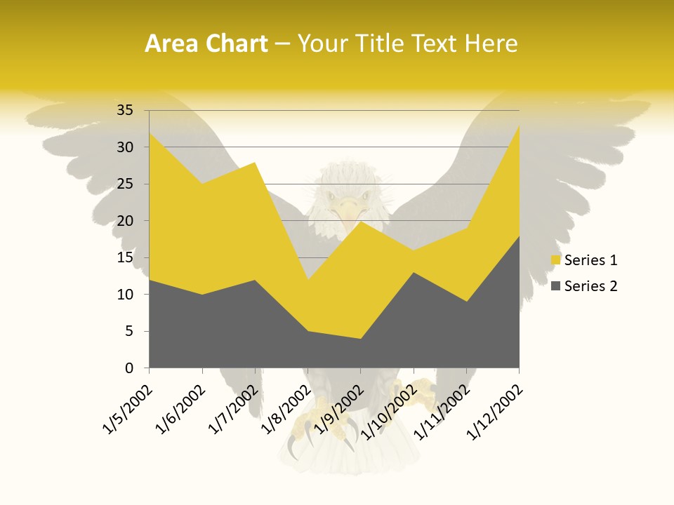 A Bald Eagle With Wings Spread Out PowerPoint Template