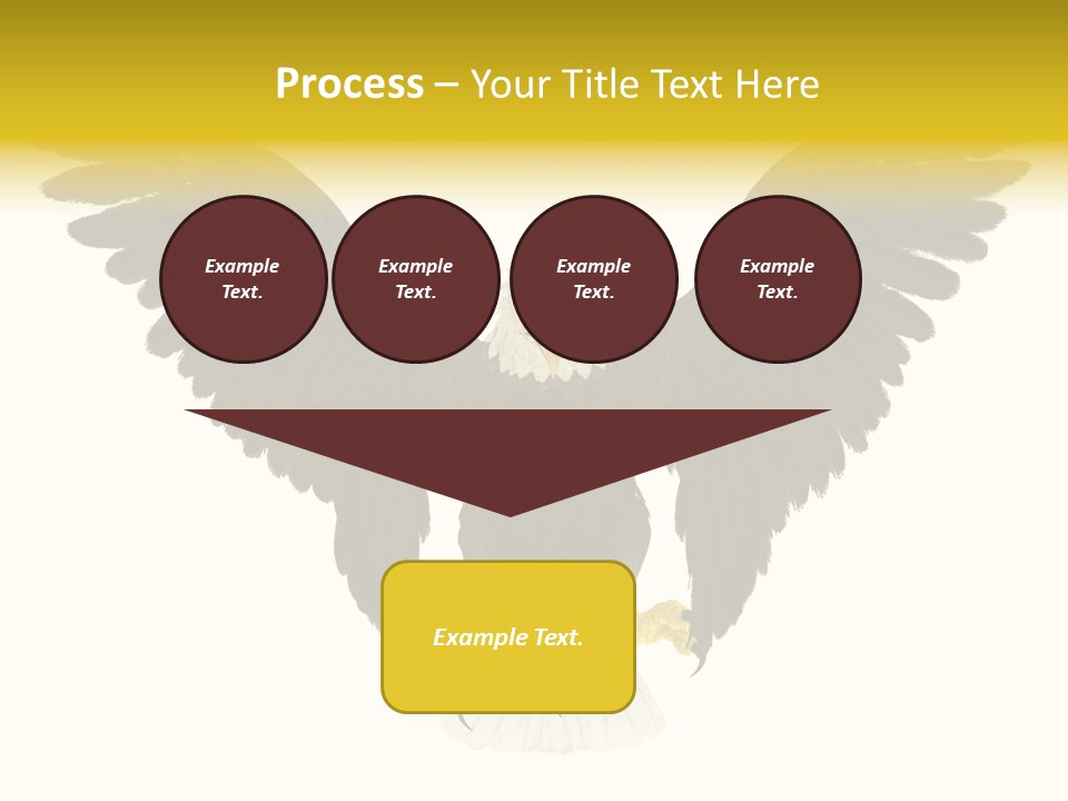 A Bald Eagle With Wings Spread Out PowerPoint Template