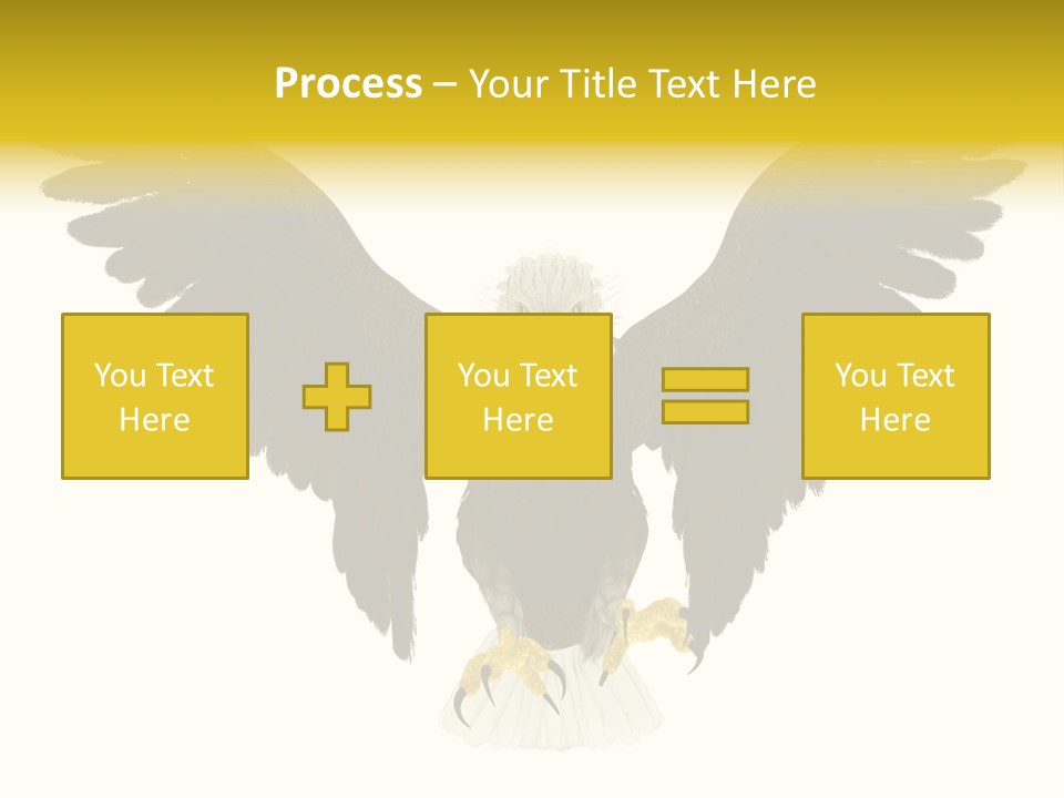 A Bald Eagle With Wings Spread Out PowerPoint Template