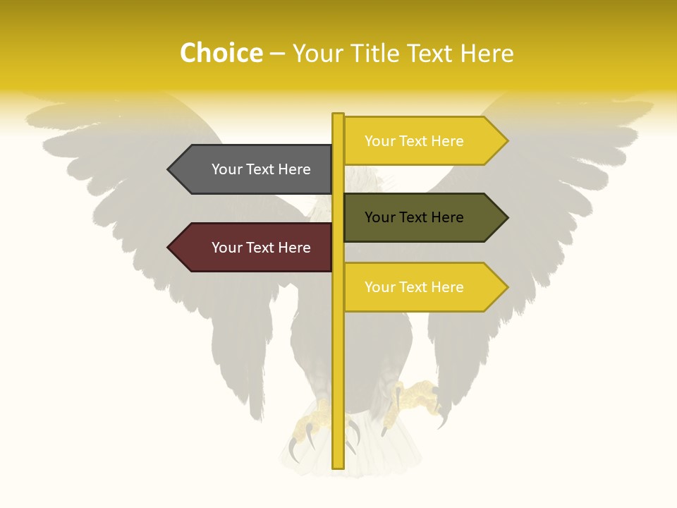 A Bald Eagle With Wings Spread Out PowerPoint Template