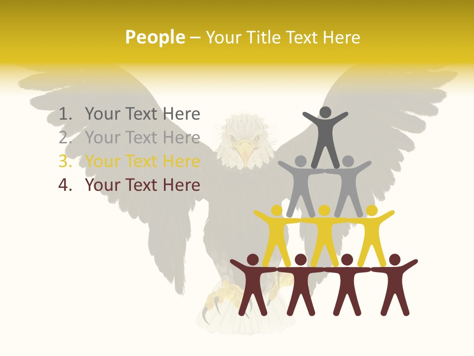 A Bald Eagle With Wings Spread Out PowerPoint Template