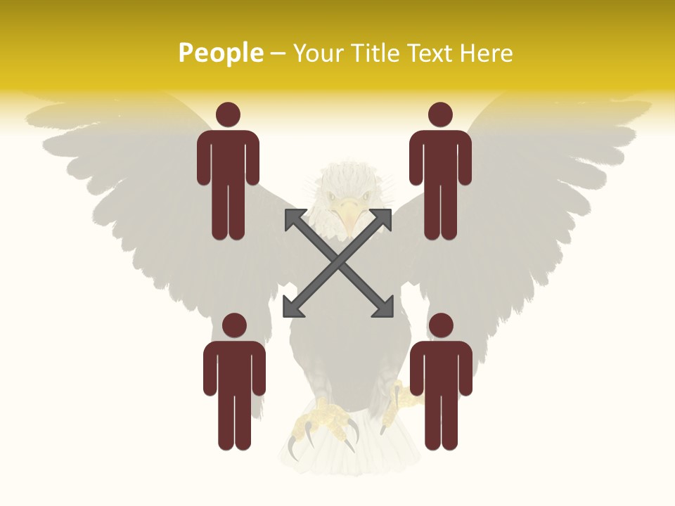 A Bald Eagle With Wings Spread Out PowerPoint Template