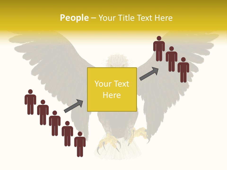 A Bald Eagle With Wings Spread Out PowerPoint Template