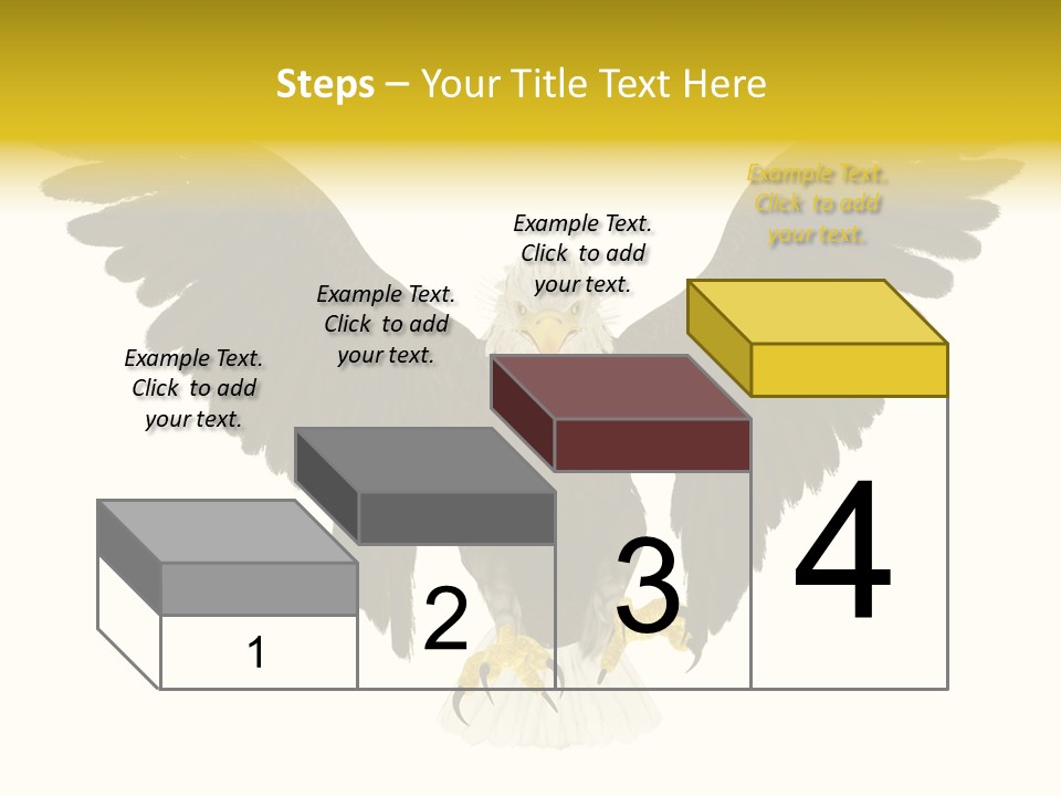 A Bald Eagle With Wings Spread Out PowerPoint Template
