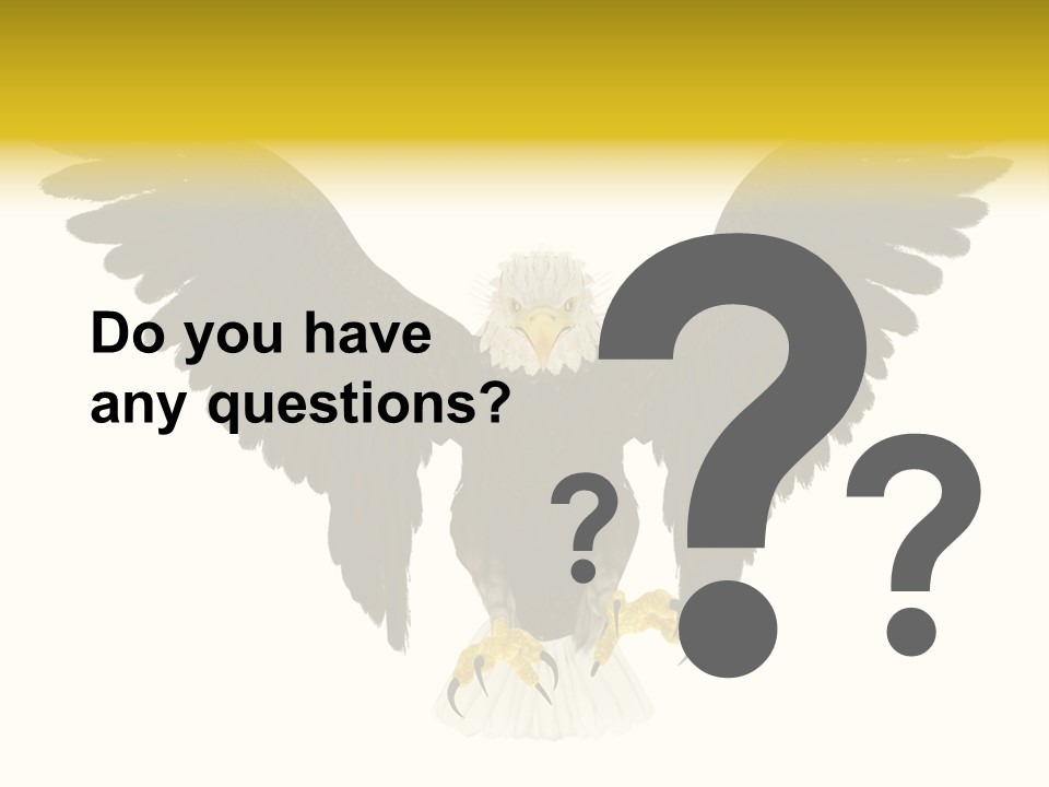 A Bald Eagle With Wings Spread Out PowerPoint Template