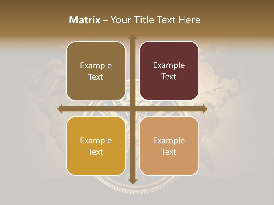 A Compass On Top Of A Globe Powerpoint Presentation PowerPoint Template
