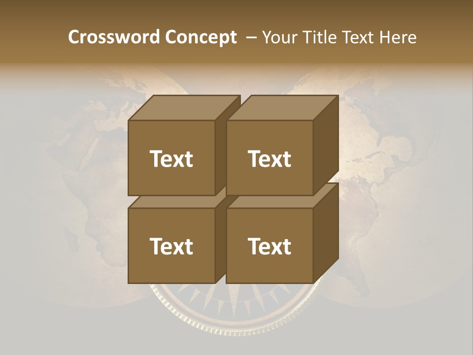 A Compass On Top Of A Globe Powerpoint Presentation PowerPoint Template