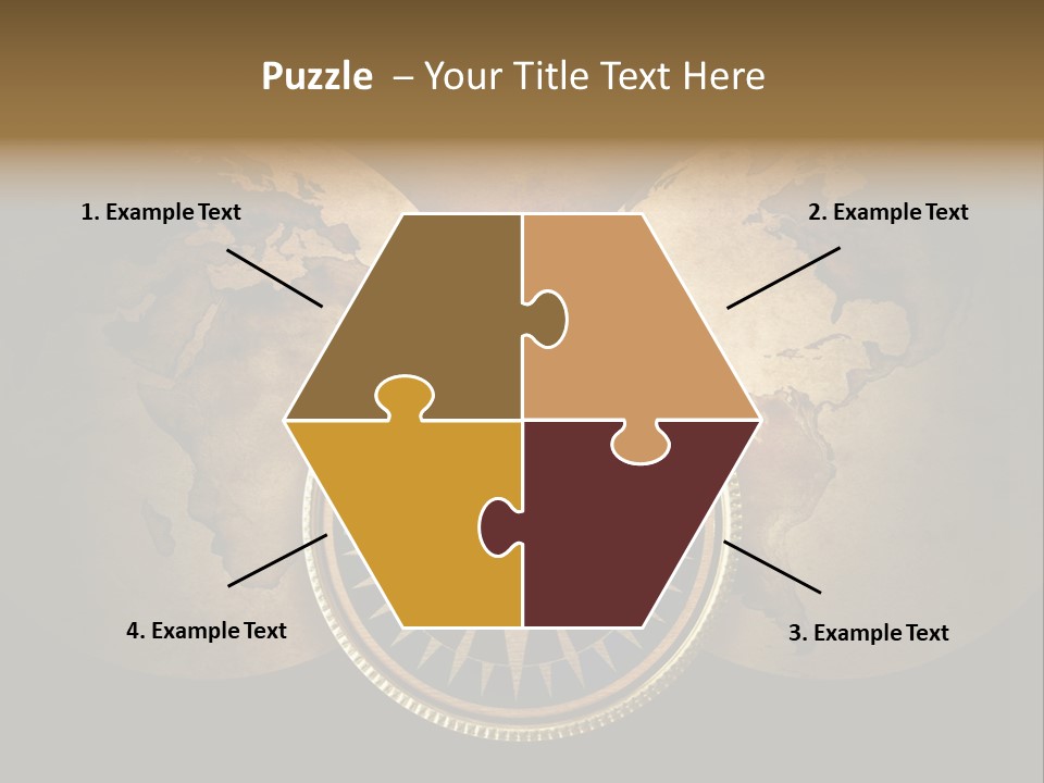 A Compass On Top Of A Globe Powerpoint Presentation PowerPoint Template