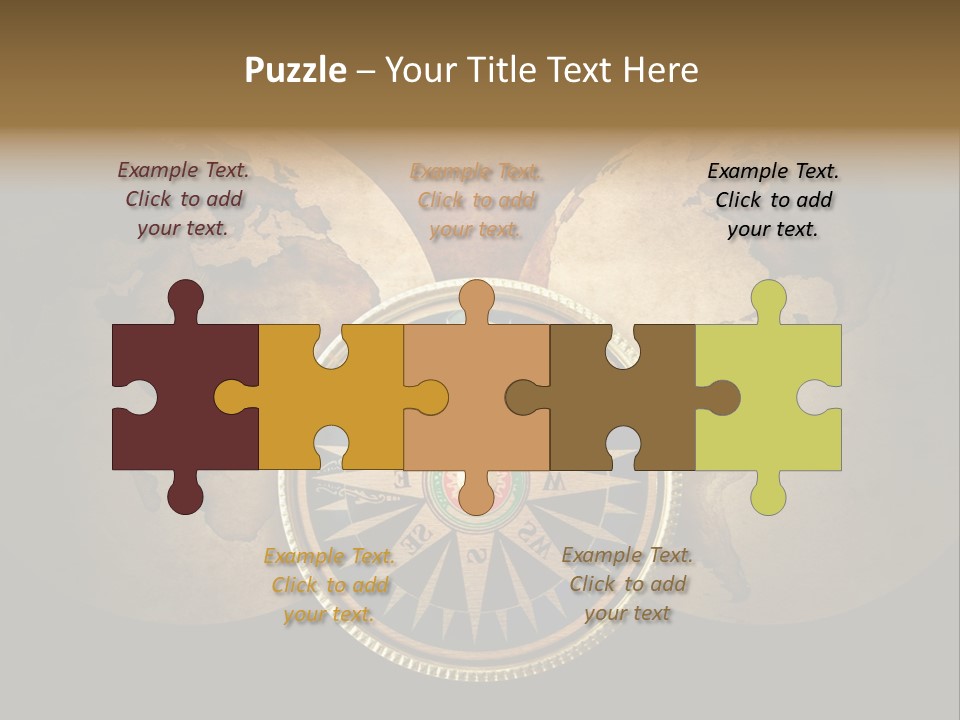 A Compass On Top Of A Globe Powerpoint Presentation PowerPoint Template