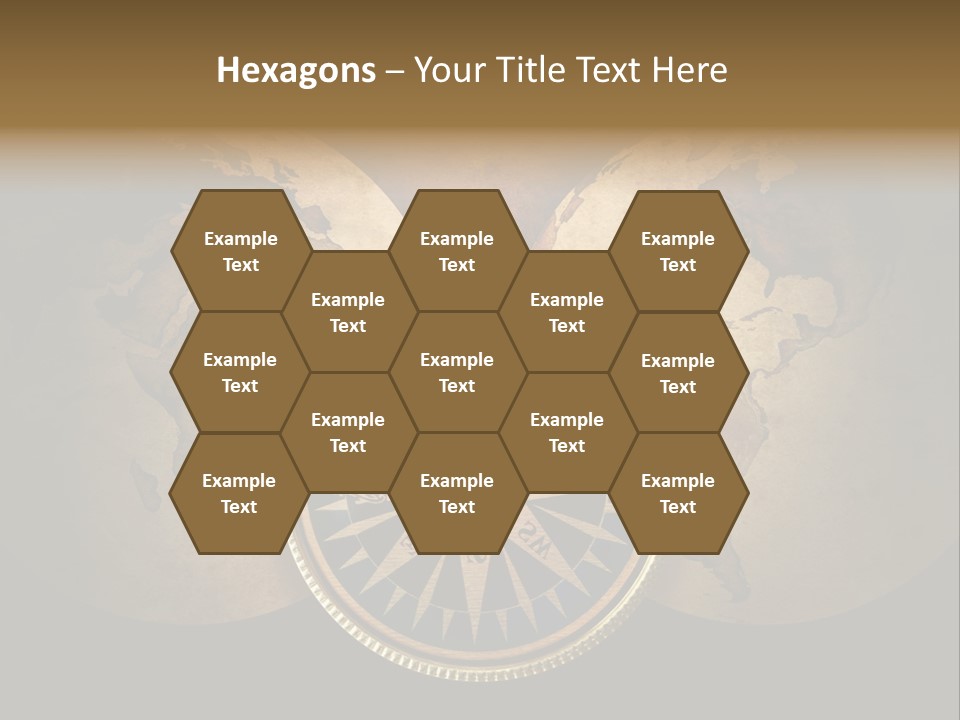 A Compass On Top Of A Globe Powerpoint Presentation PowerPoint Template