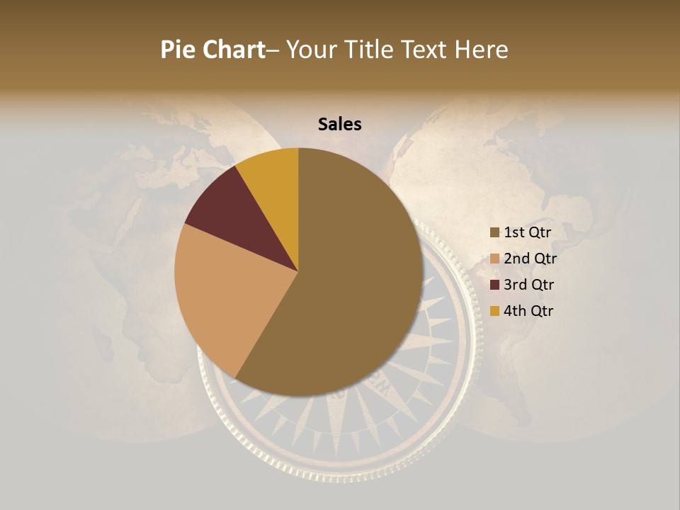 A Compass On Top Of A Globe Powerpoint Presentation PowerPoint Template