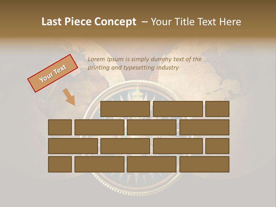 A Compass On Top Of A Globe Powerpoint Presentation PowerPoint Template