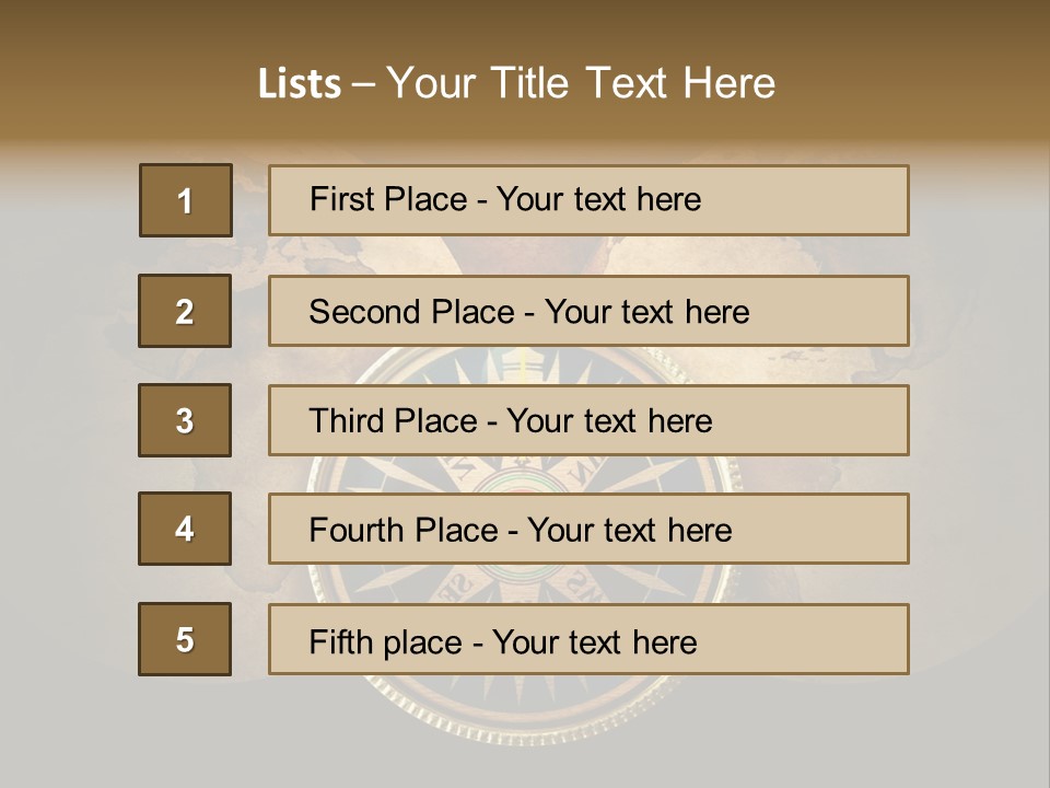 A Compass On Top Of A Globe Powerpoint Presentation PowerPoint Template
