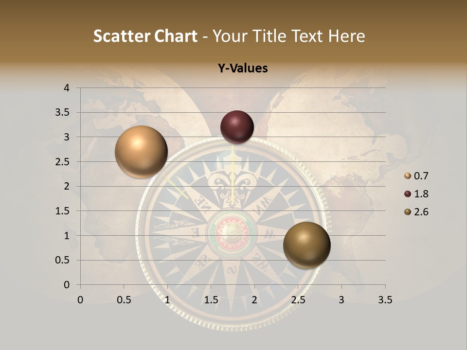 A Compass On Top Of A Globe Powerpoint Presentation PowerPoint Template