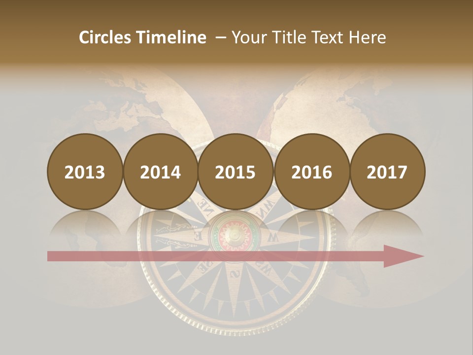 A Compass On Top Of A Globe Powerpoint Presentation PowerPoint Template