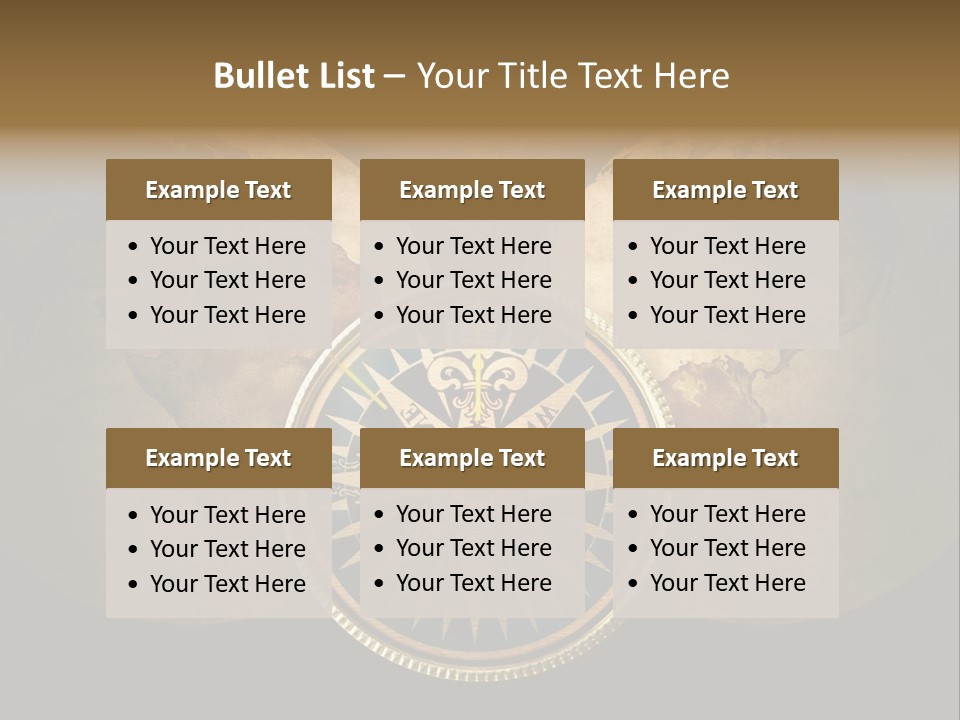 A Compass On Top Of A Globe Powerpoint Presentation PowerPoint Template