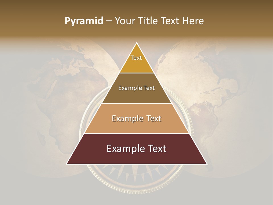 A Compass On Top Of A Globe Powerpoint Presentation PowerPoint Template