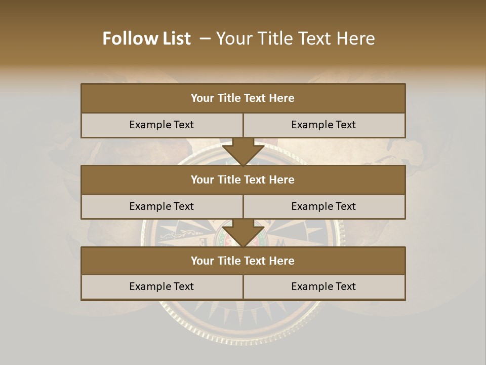 A Compass On Top Of A Globe Powerpoint Presentation PowerPoint Template