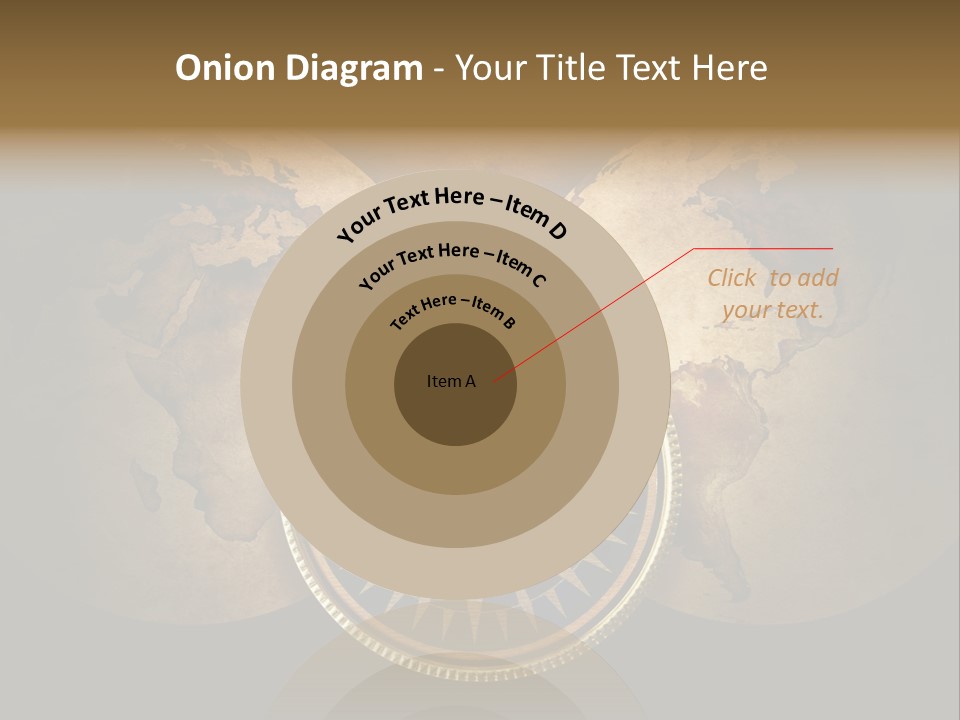 A Compass On Top Of A Globe Powerpoint Presentation PowerPoint Template