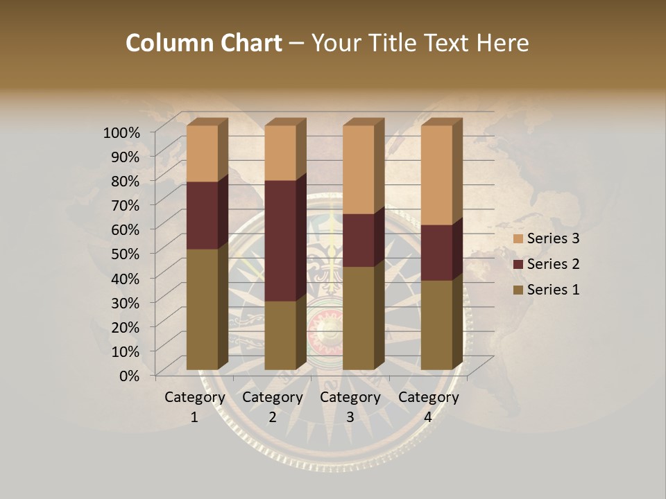 A Compass On Top Of A Globe Powerpoint Presentation PowerPoint Template