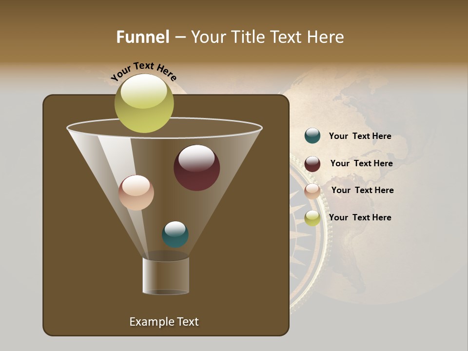 A Compass On Top Of A Globe Powerpoint Presentation PowerPoint Template