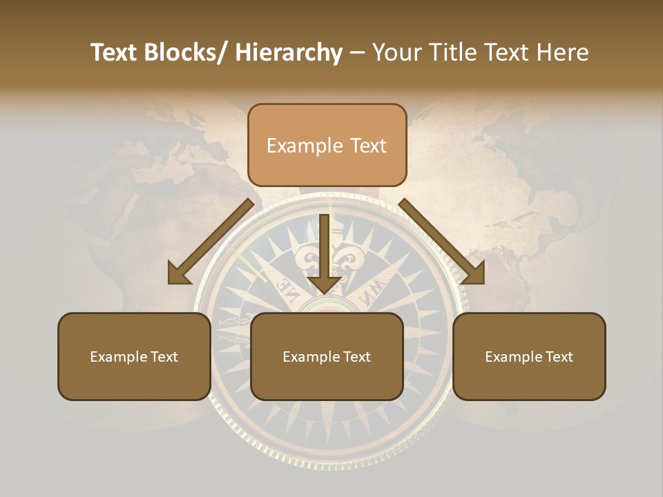 A Compass On Top Of A Globe Powerpoint Presentation PowerPoint Template
