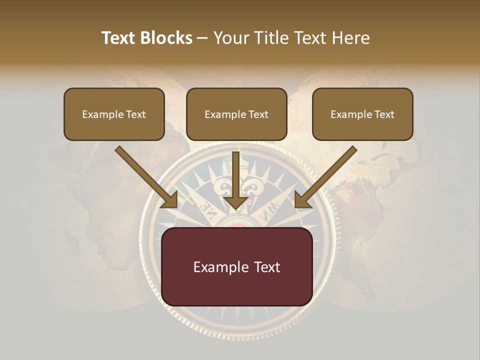 A Compass On Top Of A Globe Powerpoint Presentation PowerPoint Template
