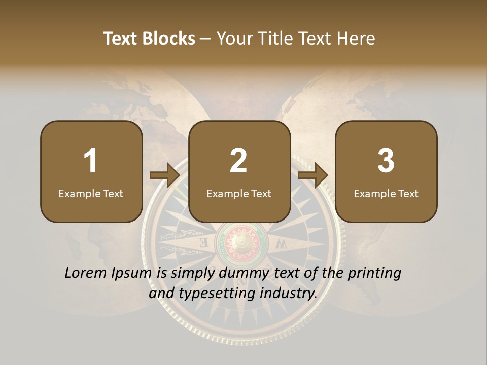 A Compass On Top Of A Globe Powerpoint Presentation PowerPoint Template