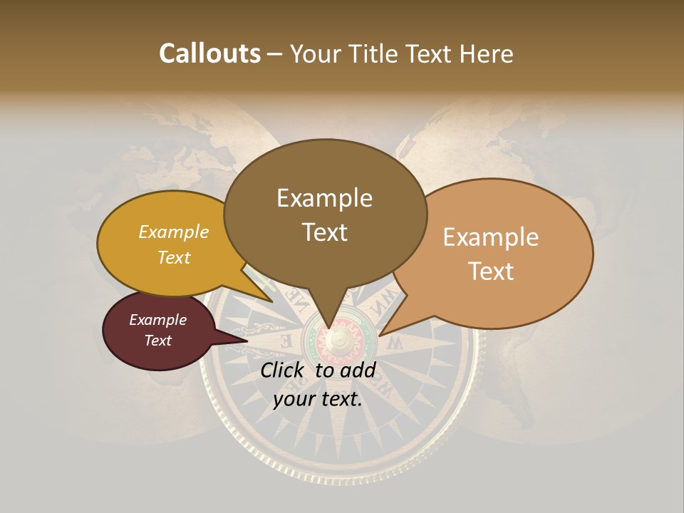 A Compass On Top Of A Globe Powerpoint Presentation PowerPoint Template