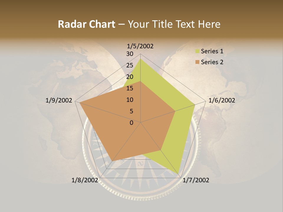 A Compass On Top Of A Globe Powerpoint Presentation PowerPoint Template
