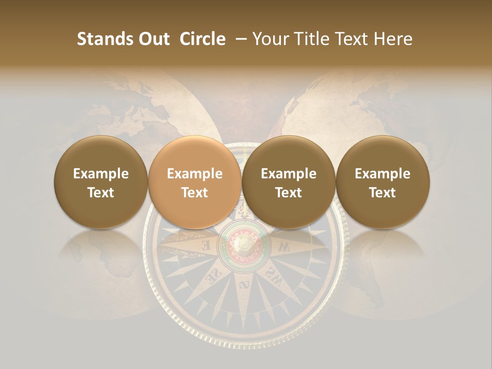 A Compass On Top Of A Globe Powerpoint Presentation PowerPoint Template