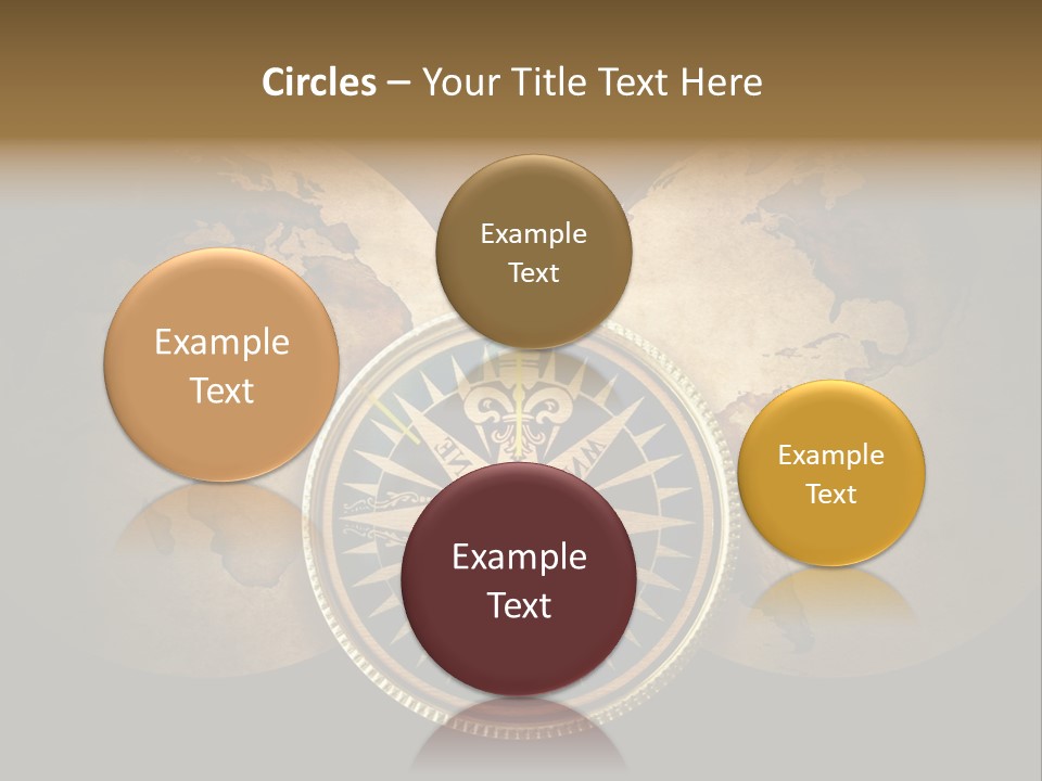A Compass On Top Of A Globe Powerpoint Presentation PowerPoint Template