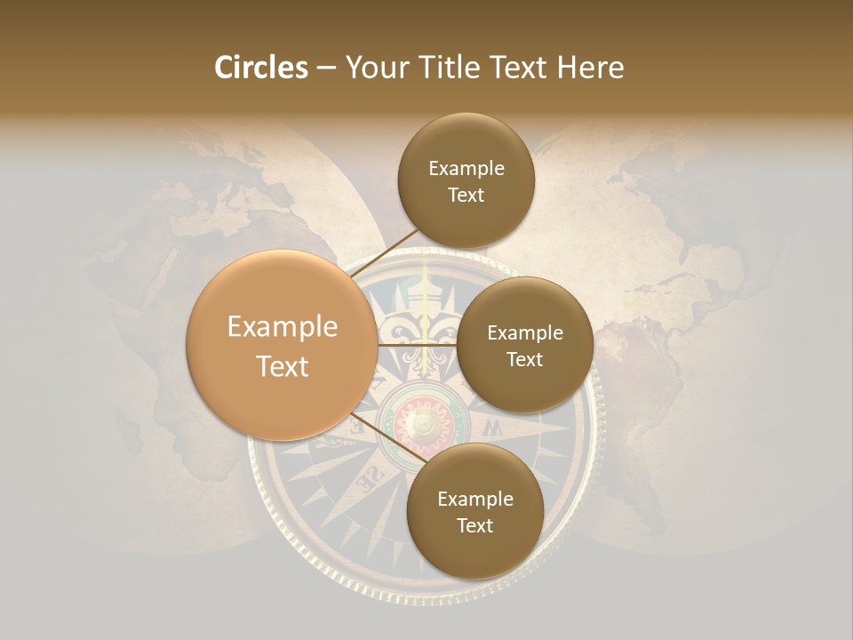 A Compass On Top Of A Globe Powerpoint Presentation PowerPoint Template