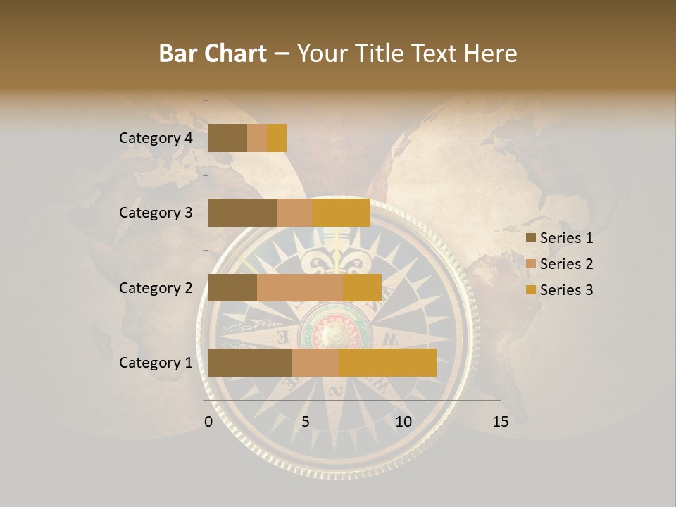 A Compass On Top Of A Globe Powerpoint Presentation PowerPoint Template
