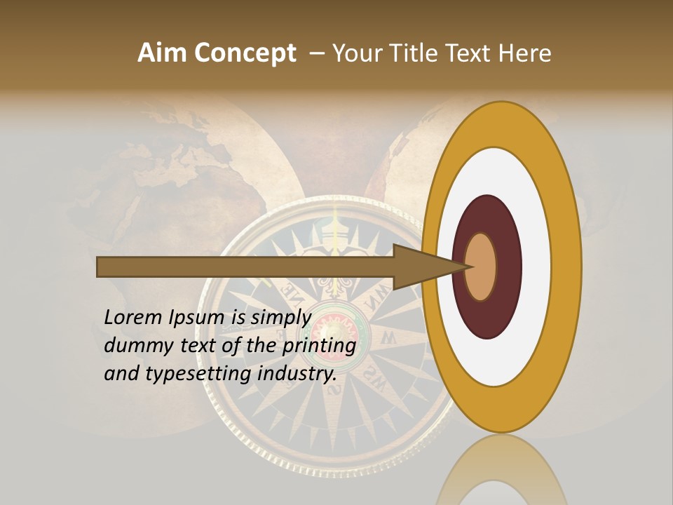 A Compass On Top Of A Globe Powerpoint Presentation PowerPoint Template