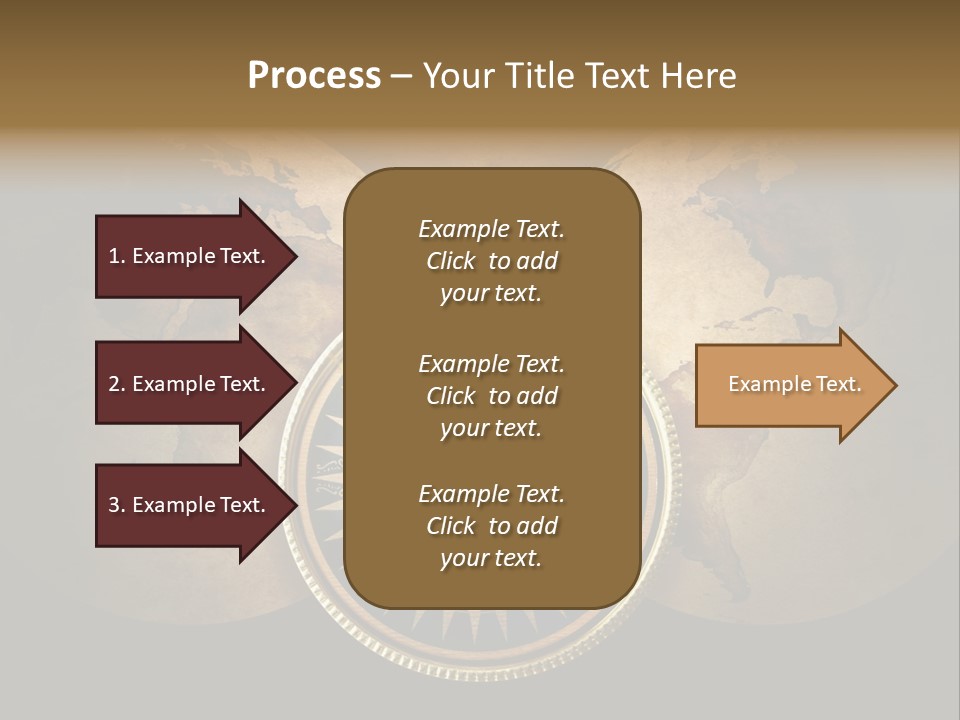 A Compass On Top Of A Globe Powerpoint Presentation PowerPoint Template