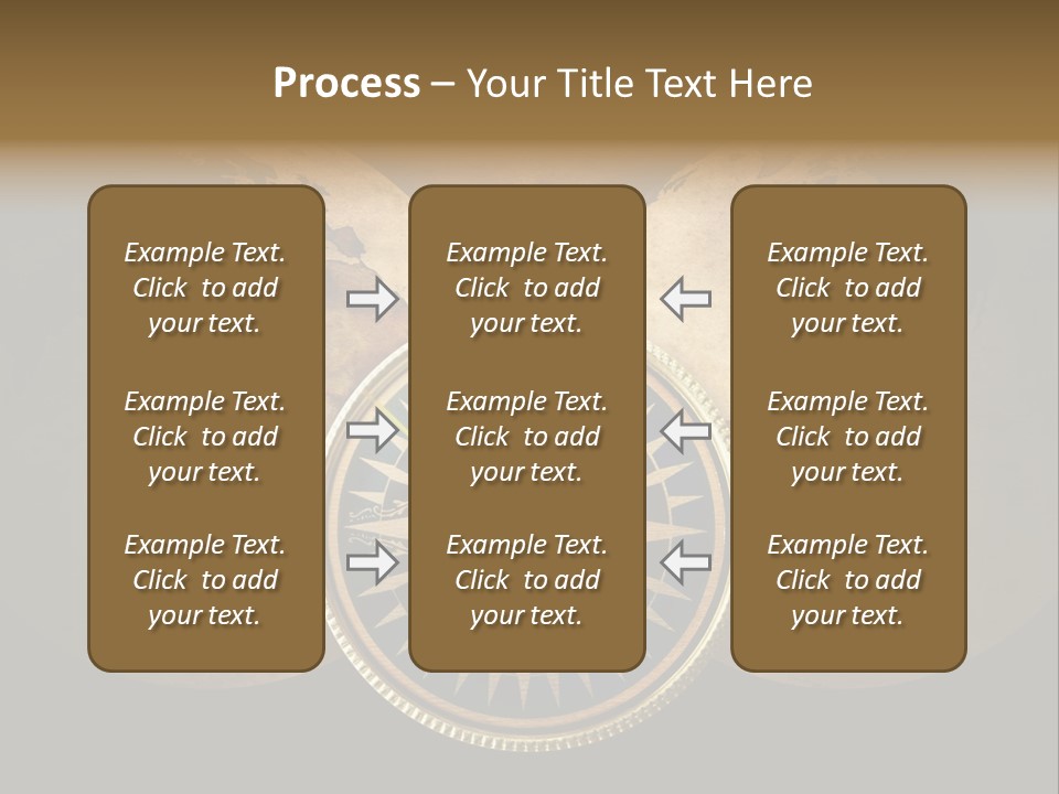 A Compass On Top Of A Globe Powerpoint Presentation PowerPoint Template