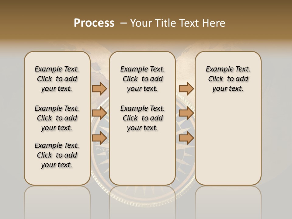 A Compass On Top Of A Globe Powerpoint Presentation PowerPoint Template